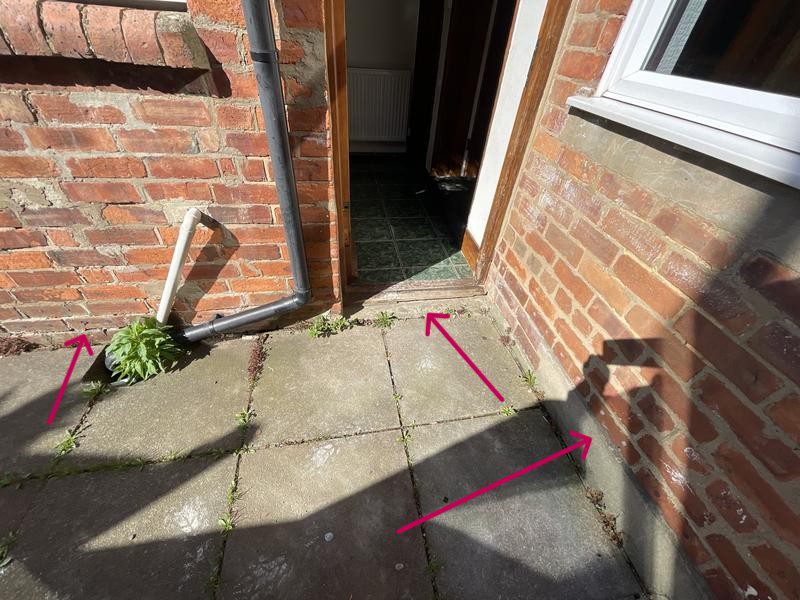 Damp proof course Paving to High